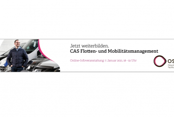 Online-Infoveranstaltung: CAS Flotten- und Mobilitätsmanagement am 7. Januar